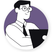 Employee with laptop
